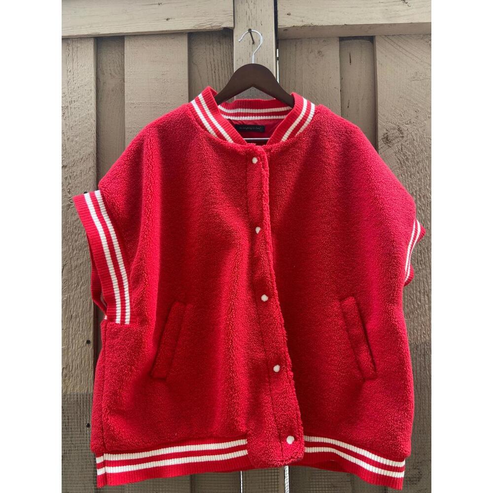 Do everything in Love Red Fleece Vest One Size